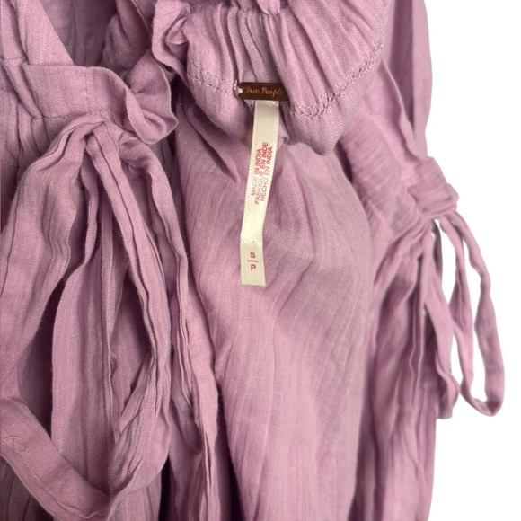 FREE PEOPLE Gauzy Cotton Lightweight Flowy C’est Bon Midi Dress Size Small - Picture 10 of 15